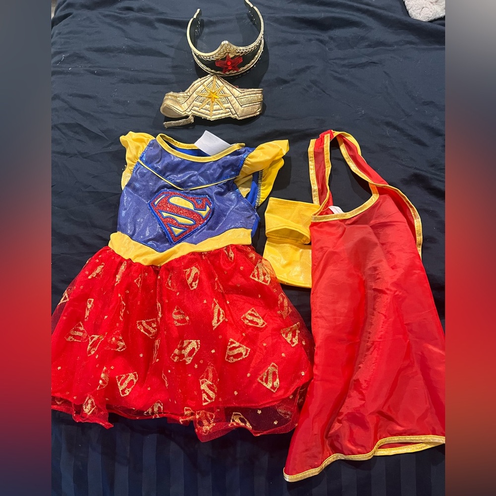 Supergirl Costume size 2-4 with matching accessories